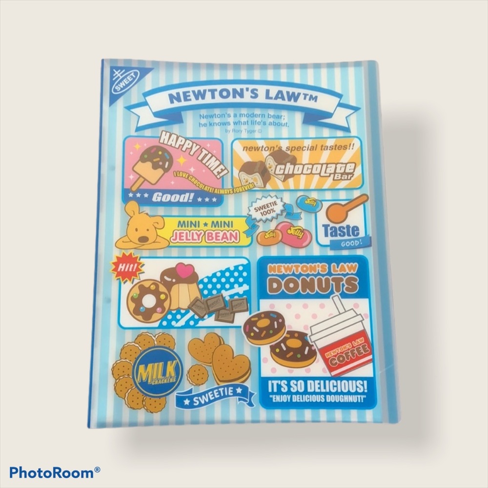 Cartoon folder with clear pockets